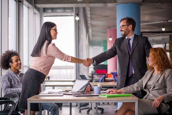 Negotiation success ends in handshake