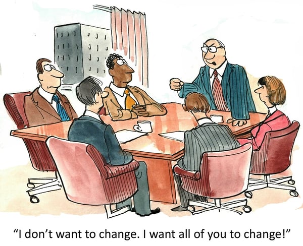 Leadership comic about changing