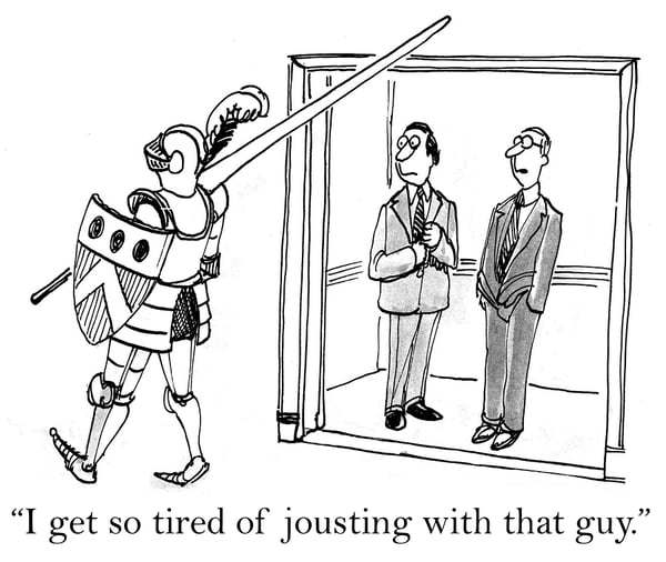 Conflict-Management Jousting comic