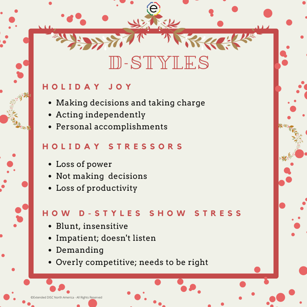 D-styles Holiday Joys and Stressors