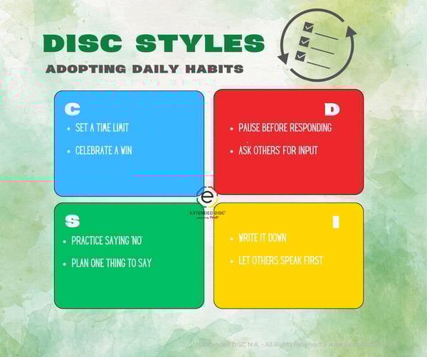 DISC Styles Adopting Daily Habits