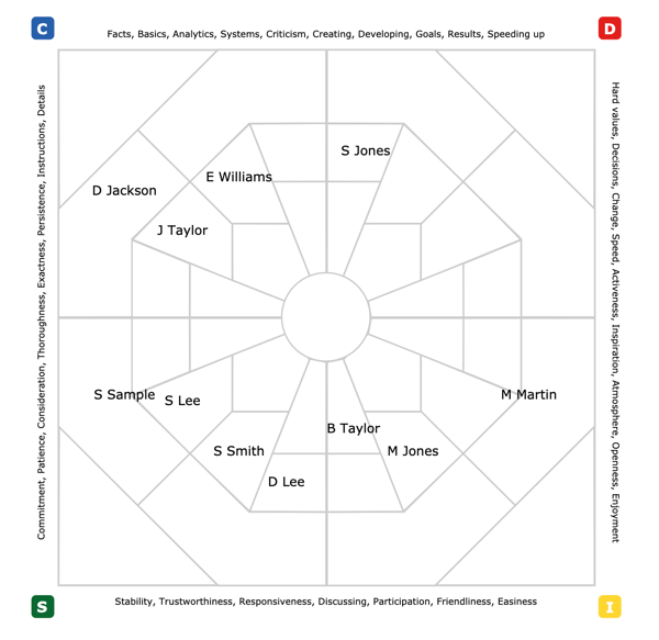 Extended DISC TEAM Name MAP SAMPLE