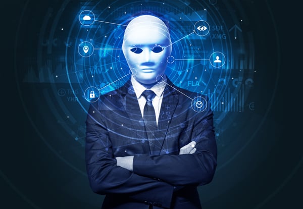 Facial recognition biometric technology and artificial intelligence concept.-1