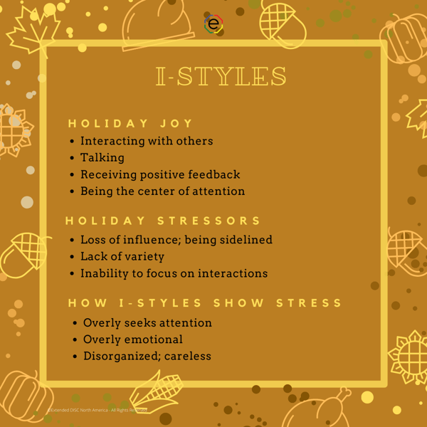 I-styles Holiday Joys and Stressors