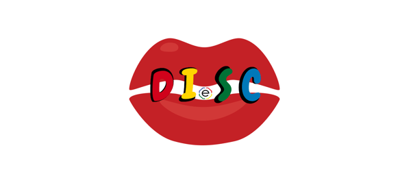 KISS LIPS with DISC letters and Extended DISC Logo