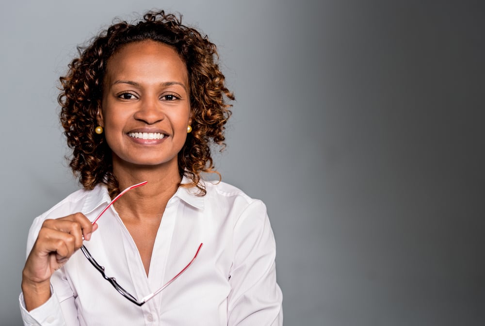 Portrait of a happy business woman smiling