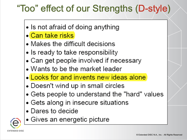 D-style Strengths and too effect