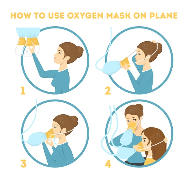 How-To-Use-Oxygen-Mask infographic